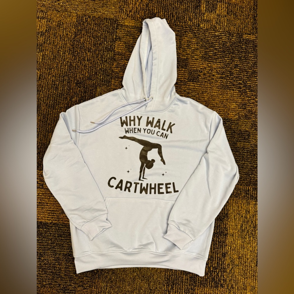 Never Worn Adult Small Gymnastics Sweatshirt Periwinkle Blues
